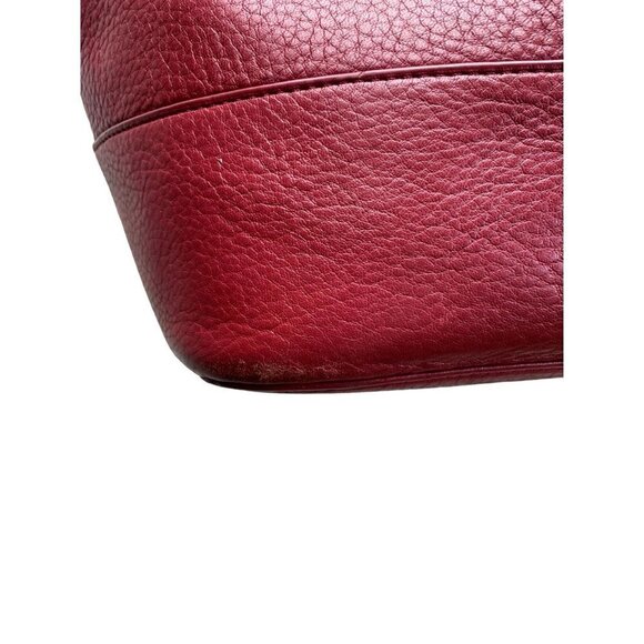 Tory Burch Michelle Extra Large Red Leather Tote - Picture 13 of 14